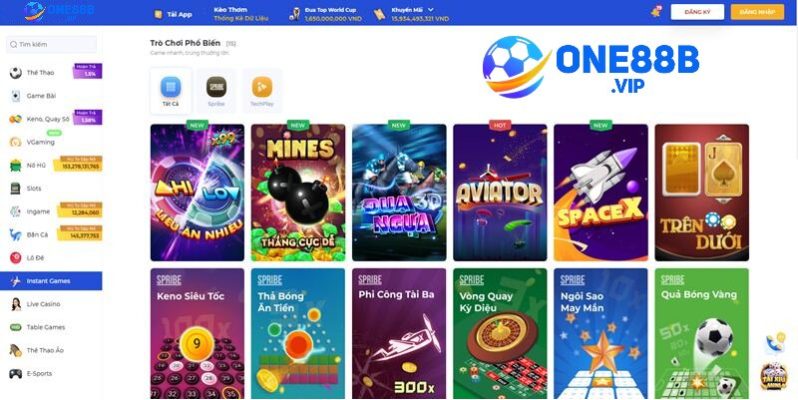Instant Game - Danh mục nổi bật tại nhà cái One88
