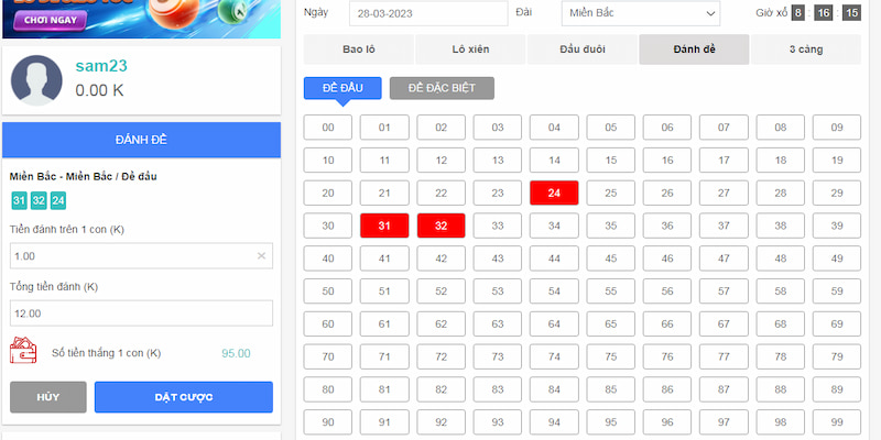 Phân tích và xuống tiền với các con số may mắn