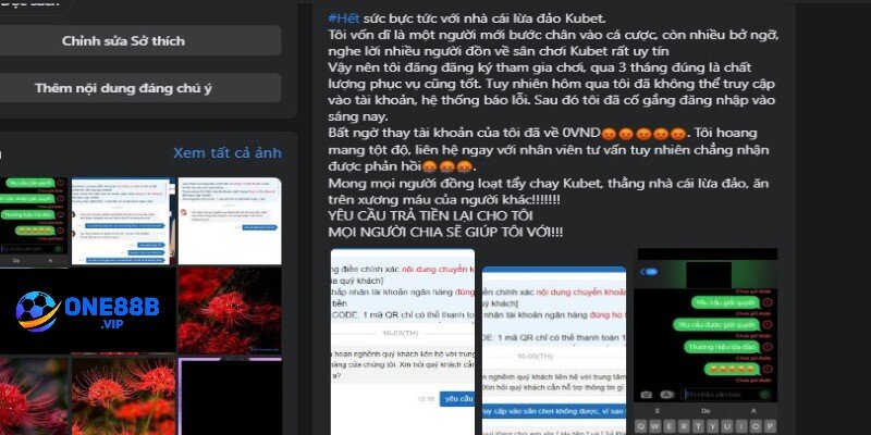 Phốt Kubet lừa đảo chặn link đăng nhập rút sạch tiền người chơi