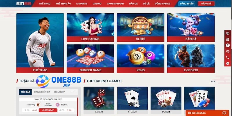 Nhà cái Sin88 hiện đang có tên tuổi trên thị trường cá cược